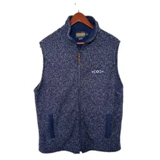 Panhandle Slim Blue Embroidered Fleece Zip Up Vest Western Wear Women's XS