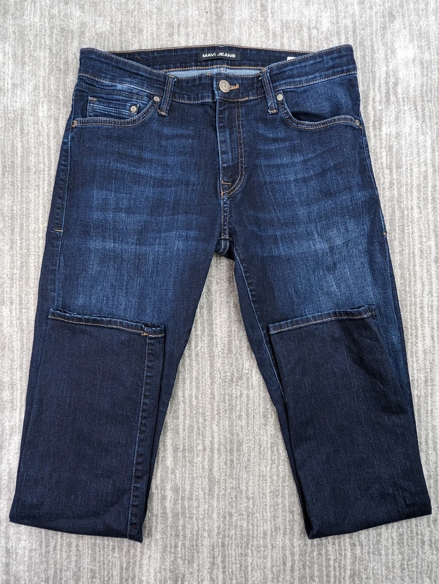 Mavi Marcus Jeans Mens Size 32x31 Blue Denim Slim Straight Leg Mid