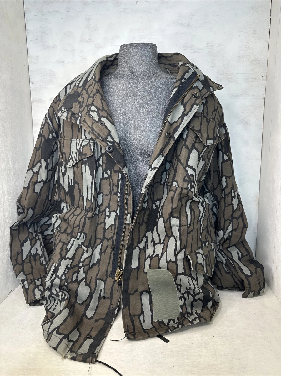 Vintage Trebark Camo M65 Field Jacket Military US Army Hunting Coat See Pics