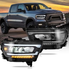 VLAND Full LED Projector Headlights For Dodge Ram 1500 2019-2024 W/Sequential