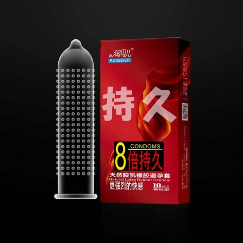 10pcs Ultra Sensitive Condom with Mace Pointed Design Lubricated Latex Condom - Picture 5 of 10
