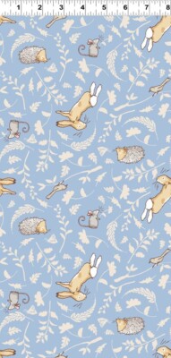 GUESS HOW MUCH I LOVE YOU 2024 (GHMILY) Animals Quilt Fabric Blue Sold by 1/2 Yd
