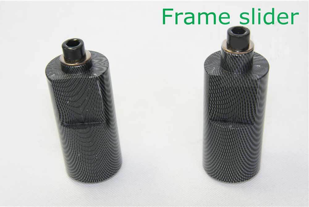 Finestmotorever No-Cut Frame Slider Crash Protectors For 2004-2006 Yamaha YZF-R1 (Black, Delrin)
