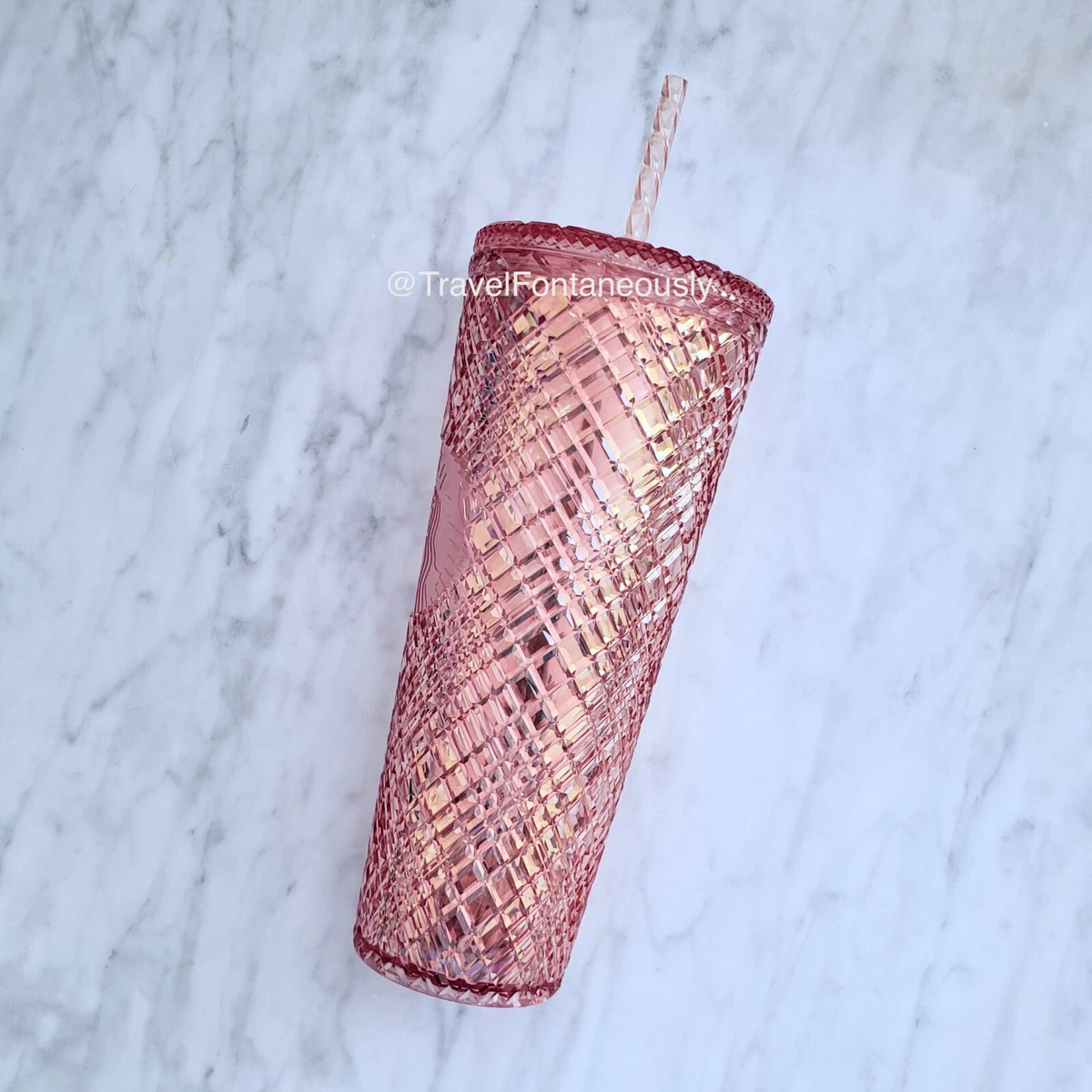 Rose gold - LV inspired - starbucks cold Cup