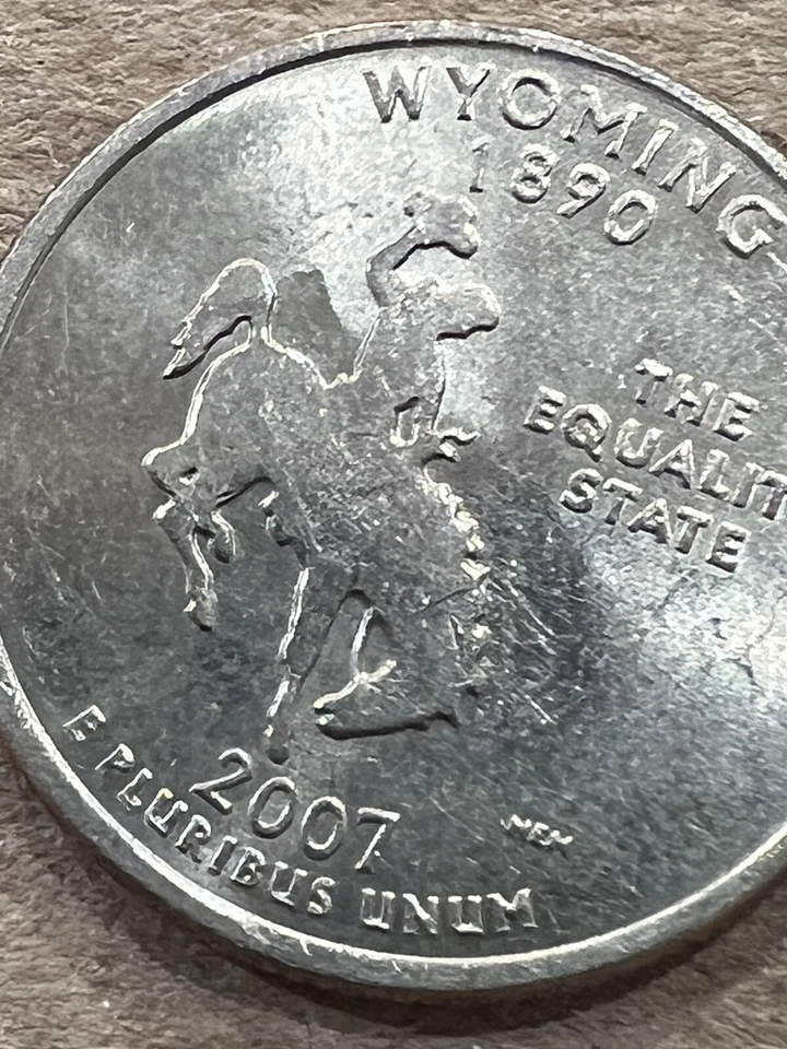 2007 P WYOMING QUARTER Horses Shadow - Image 2 of 4