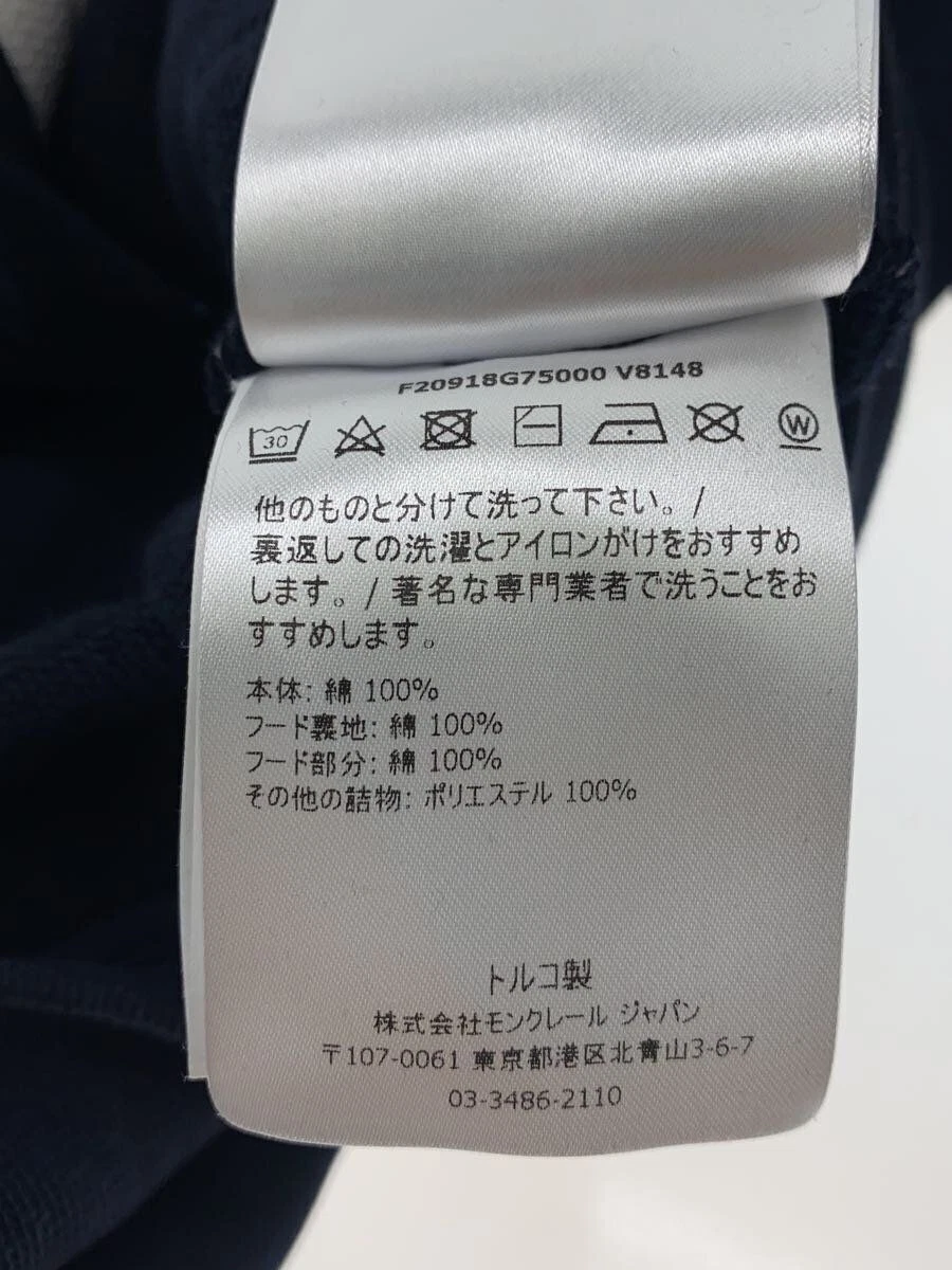 MONCLER MAGLIA CARDIGAN JERSEY FELPA CON CAPPUCCIO M COTONE NAVY F20918G75000 V8148 ZIP USATA