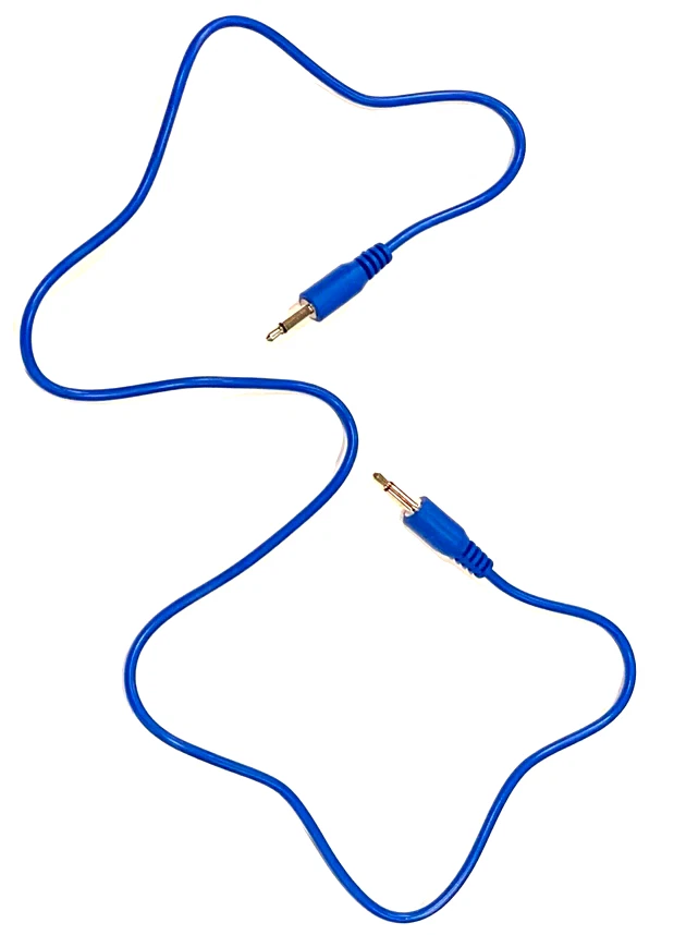 (5) Pack of Blue 3.5mm MONO TS Cables for Eurorack Modular Synth Synthesizers - Image 3 of 4