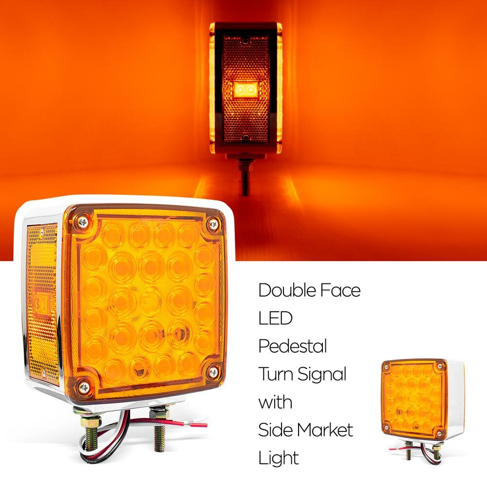 Pro LED 5543U Double-Face LED Pedestal Turn Signal Replaces Grote