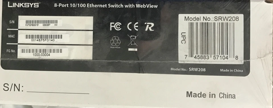 Cisco-Linksys SRW208 8-port 10/100 Ethernet Switch - WebView - Image 2 of 3