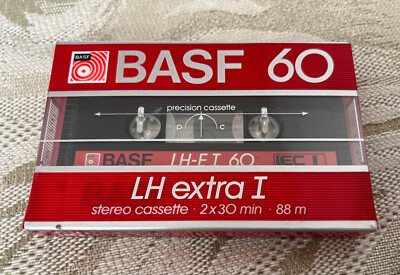 BASF LH Extra I, 60 Minute Recordable Cassette Tape, Sealed NEW, Save on More!