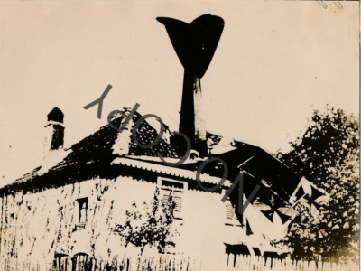 Photo WW1 Plane Crashed Into A House X92