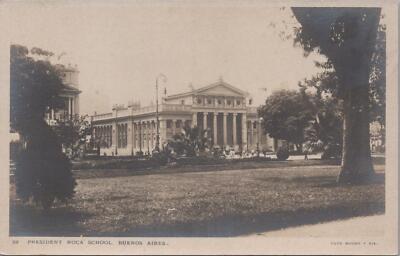 RPPC Postcard President Roca School Buenos Aires Argentina 