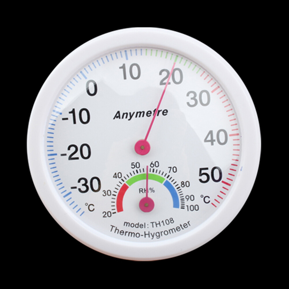 Mini Round Thermometer Portable Moisture Meter Mechanical for Freezer