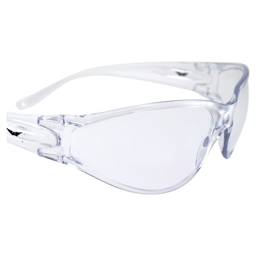 Global Vision PHD Wrap Around Safety Glasses Clear Frames Clear Lens ANSI Z87.1 - Picture 6 of 8