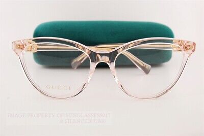Brand New GUCCI Eyeglass Frames GG 1179/O 007 Pink Crystal Brand New GUCCI Eyeglass Frames GG 1179/O 007 Pink Crystal