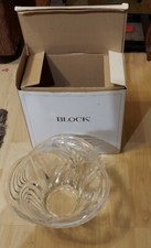 Block Horizon 10-Inch Clear Lead Crystal Glass Bowl  2006 - JAPAN