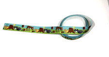 3 yrds 7/8" Forest Animals Deer Racoon Squirrel on Grosgrain Ribbon 100 poly