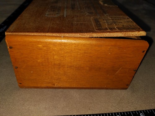 Vintage Clear Havana Perfectos Made-In-Bond Wooden Cigar Box Tampa-Havana Co. - Picture 11 of 15