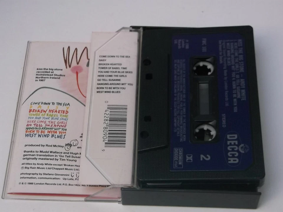 Andy White:   Kiss The Big Stone  Orignal  Cassette - Image 2 of 2