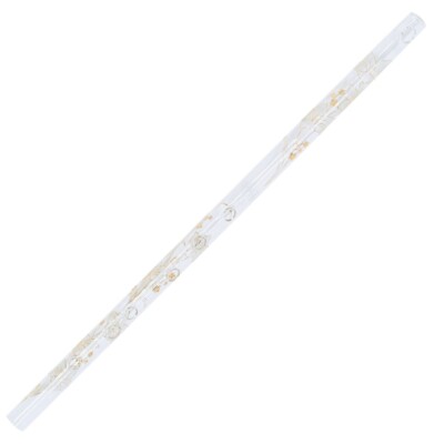 Hall Crystal Glass Flute - #12201 D Flute - White Lily w/ Inline Tone Holes 