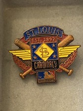 St Louis Cardinals Pin MLB Baseball 125th Anniversary Rare Vintage w/ Card
