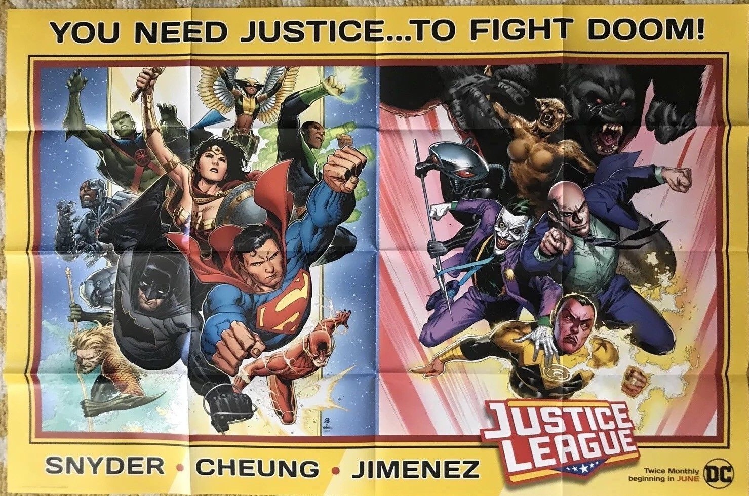 Justice League Folded Poster 