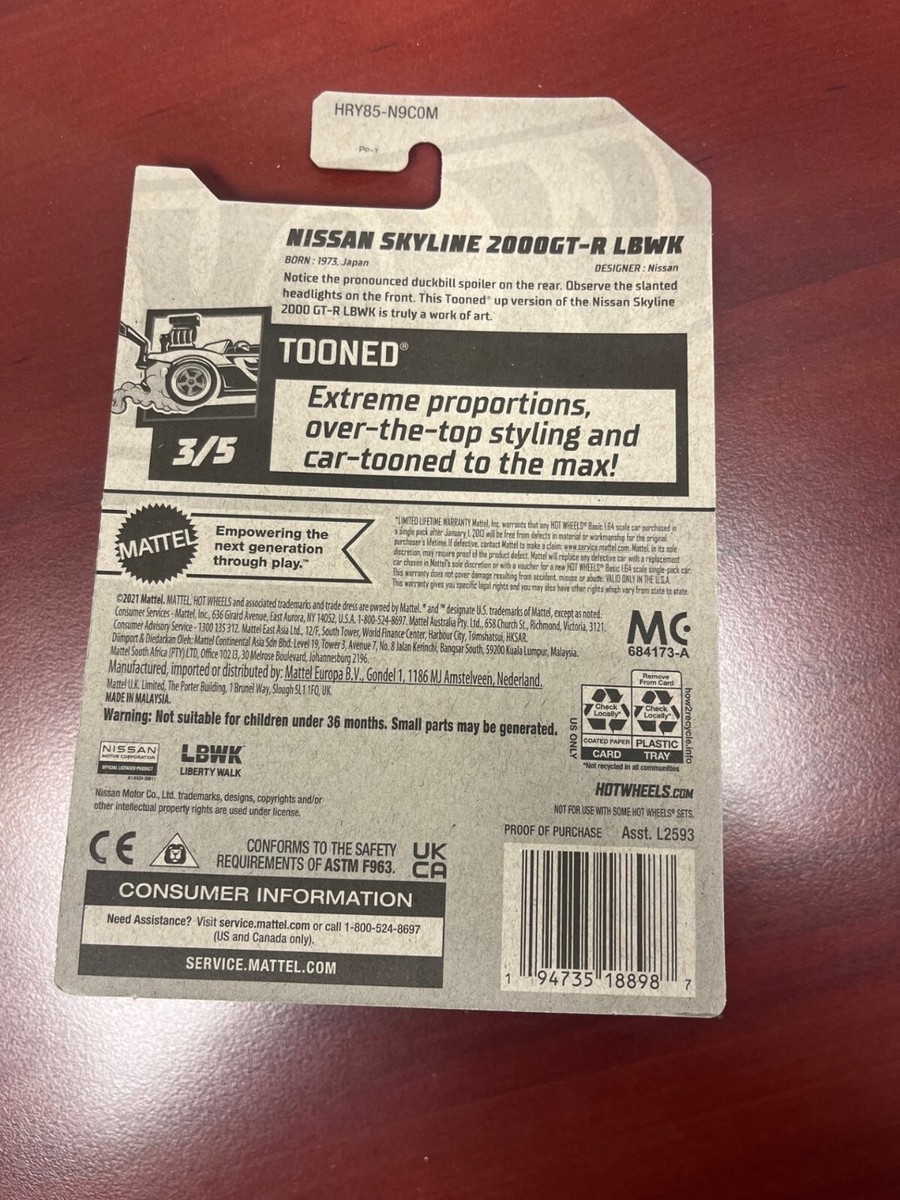 Nissan Skyline 2000GT-R LBWK #213 Liberty Walk 3/5 Tooned 2024 Hot