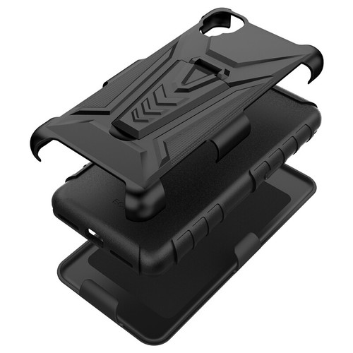Per TCL A3 5,5" (A509DL) Ibrido Combo Cavalletto Fondina Clip Cintura Custodia + Schermo - Foto 7 di 10