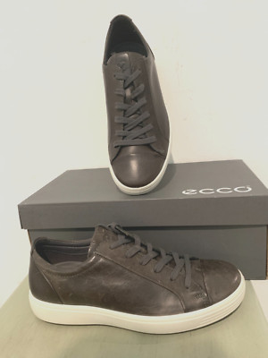 NIB MEN ''ECCO'' (SOFT 7) FOOTWEAR/SHOES (6 LACE-UP) TITANIUM  US7-7.5/EU41