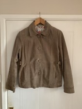 Vintage Women's Suede Jacket By Poetry Size 14 Eu 40/42 Light Brown