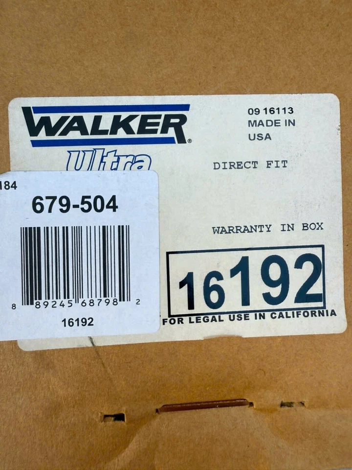 Convertidor catalítico Walker Escape 16192 Ultra Epa ajuste directo Nissan Máxima Foto 2 de 2