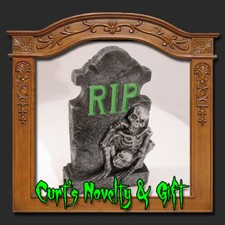 GRAVEYARD TOMBSTONE RIP SKELETON Halloween Decor New