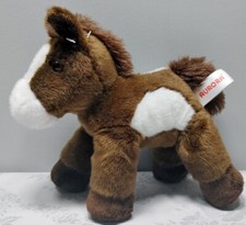 Aurora World Plush Mini Flopsie Horse PAINT the Pony 8 Stuffed Animal Toy Brown