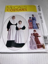 McCall's 7230 Puritan / Pilgrim Costume Pattern Misses' Large 16-18 Uncut.