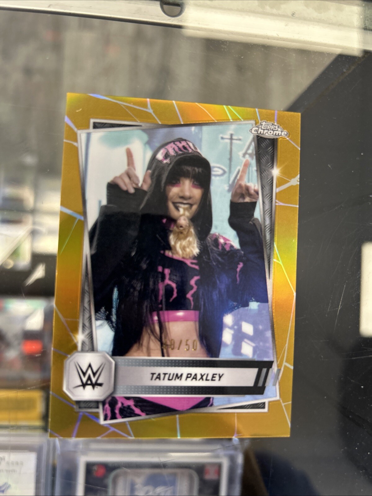 2025 Topps Chrome WWE Tatum Paxley True GOLD Refractor /50 #105