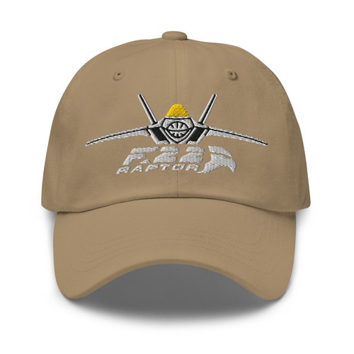 F-22 Raptor Fighter Jet Head-On Logo Embroidered Hat - Picture 7 of 7