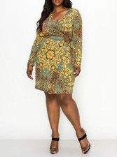 Plus size wrap dress