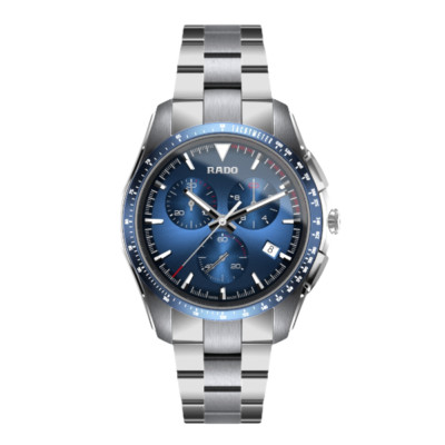 New RADO Hyperchrome Chronograph 45mm Mens Watch R32259203 Blue Dial