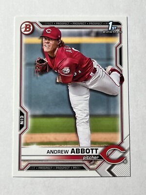 2021 Bowman Draft Andrew Abbott 1st Bowman Paper Cincinnati Reds  