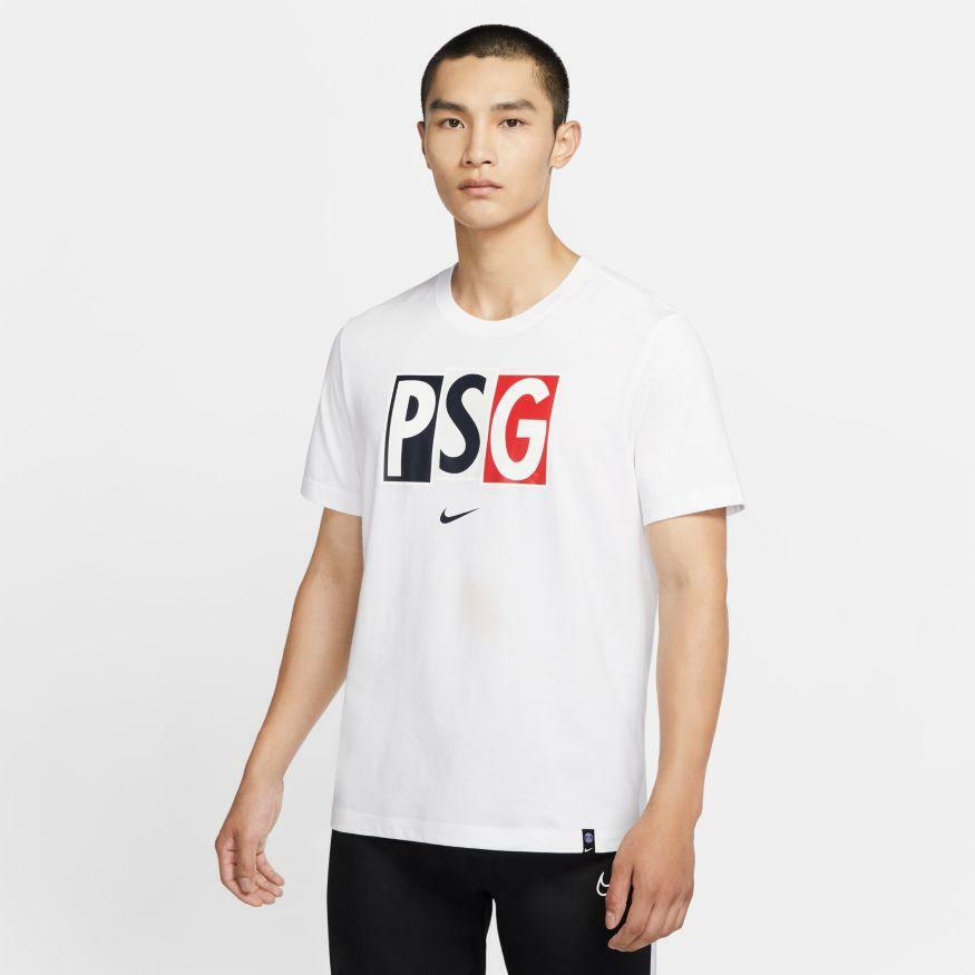 Nike Men's Paris Saint Germain 20-21 Voice White T-Shirt