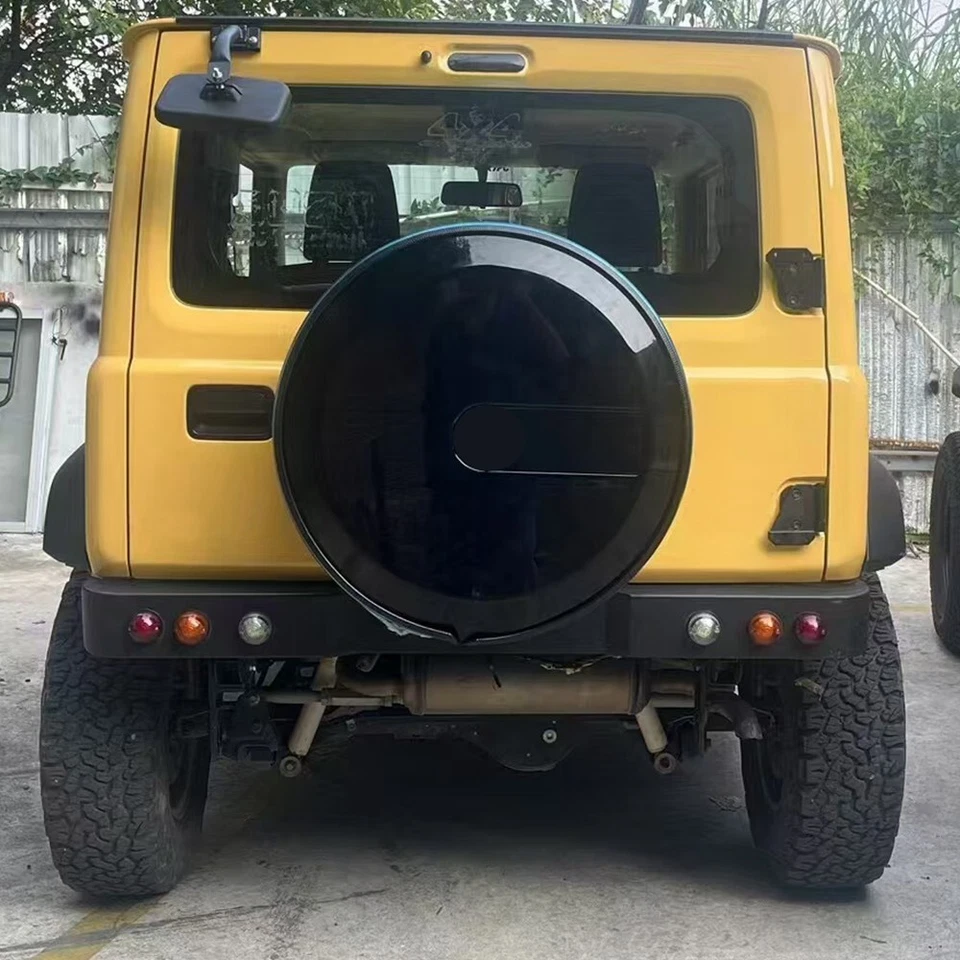 Cubierta de rueda de neumático de repuesto trasero ABS negro para Jimny 2018-2023 JB64/JB74 Foto 2 de 4