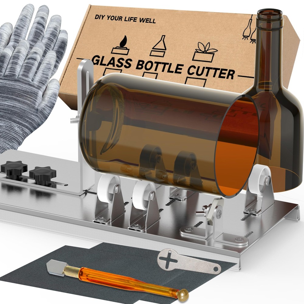 Glass Bottle Cutter & Bottle Cutter, Upgraded Glass Cutter for Bottles, Bottl...