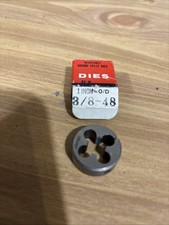 3/8-48 Round Adjustable Split Threading Die 1 OD, HSS