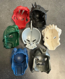 *RARE* Lego Bionicle Kanohi Masks - Toa Inika FULL SET OF 7 - Exclusive Retired