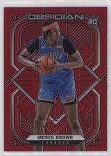 2020-21 Panini Obsidian Electric Etch Red Flood Moses Brown #141 08y1