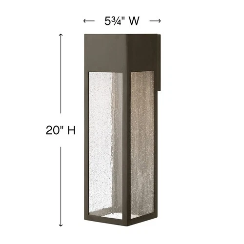 Hinkley Rook 20"H Bronze Rectangular LED Outdoor Wall Light - Picture 3 of 3