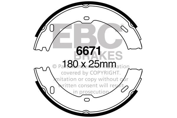 EBC 6671 BRAKE SHOE SET