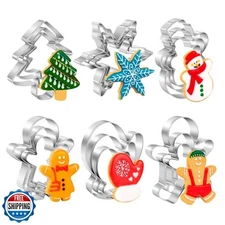 BYkooc Christmas Cookie Cutter Set,18 Piece Stainless Steel Winter Christmas 