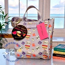 BETSEY JOHNSON Lunch Tote Insulated Cooler Books Zipper Crossbody Bag