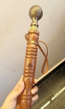 22" Brass Shoe Horn Round Long Handle Antique Brass Handmade Dressing Aid